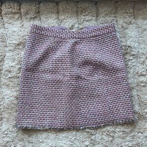 Aritzia Babaton Pink Rainbow tweed skirt